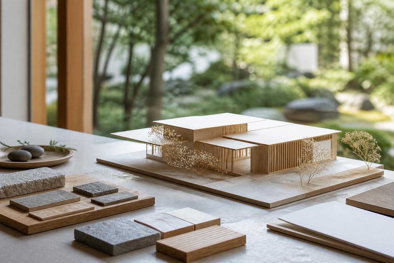 医療施設の建築模型と素材